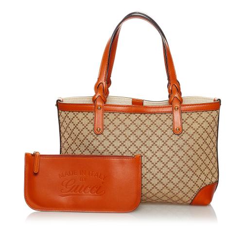 Gucci Diamante Craft Canvas Tote Bag