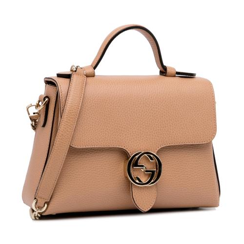 Gucci Dollar Calf Interlocking G Satchel