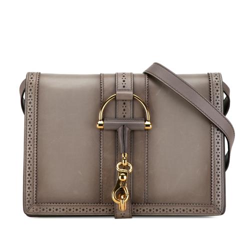 Gucci Duilio Brogue Leather Crossbody