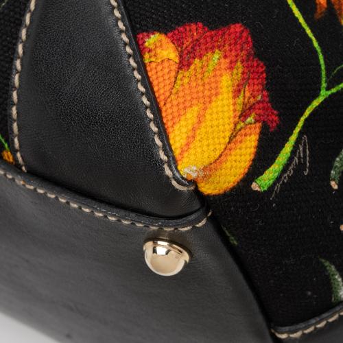 Gucci Floral Canvas Creole Large Tote