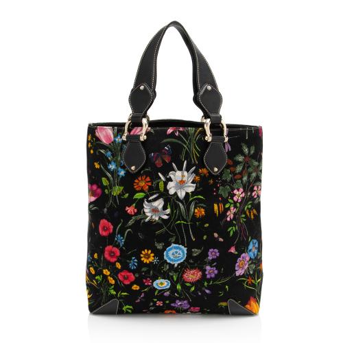 Gucci Floral Canvas Creole Large Tote