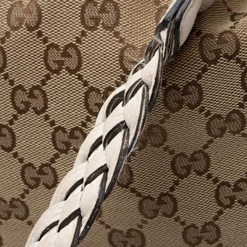 Gucci GG Canvas Bamboo Bar Large Tote