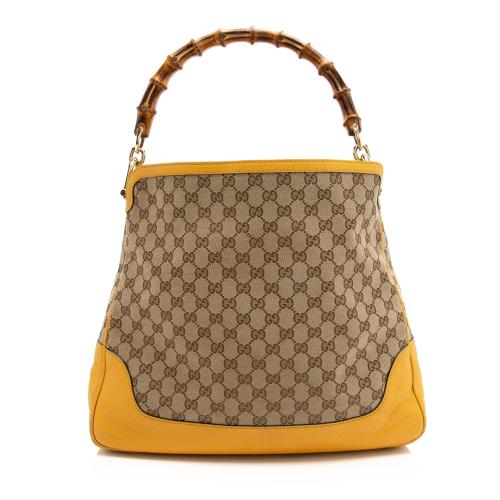 Gucci GG Canvas Bamboo Diana Medium Shoulder Bag