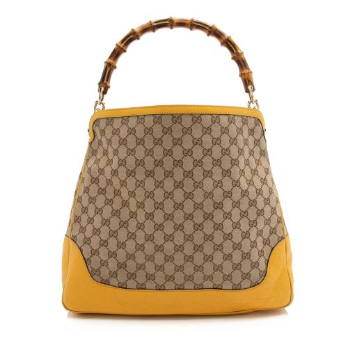 Gucci GG Canvas Bamboo Diana Medium Shoulder Bag