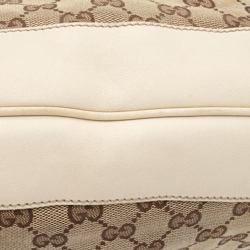 Gucci GG Canvas Bamboo Peggy Shoulder Bag