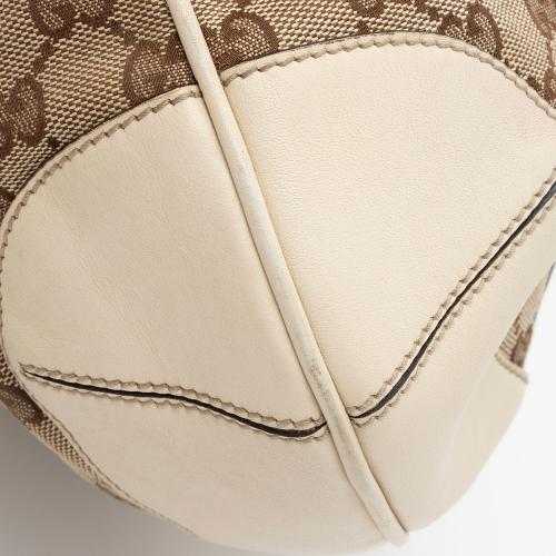 Gucci GG Canvas Bamboo Peggy Shoulder Bag