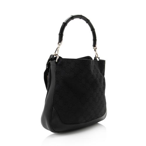 Gucci GG Canvas Bamboo Top Handle