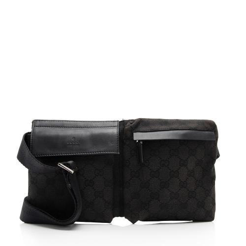 Gucci GG Canvas Double Pocket Belt Bag