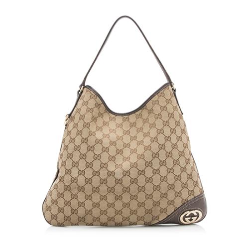 Gucci GG Canvas Britt Medium Hobo