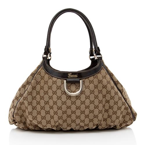 Gucci GG Canvas D Ring Large Hobo - FINAL SALE