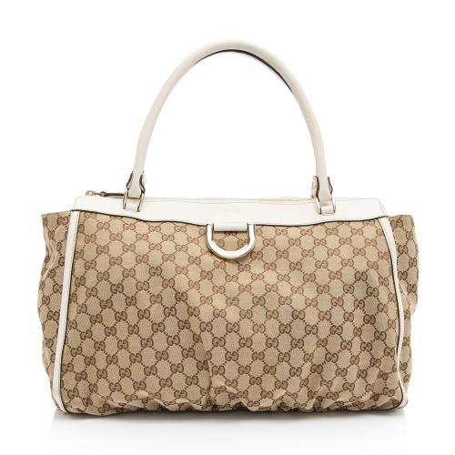 Gucci GG Canvas D Ring Zip Tote