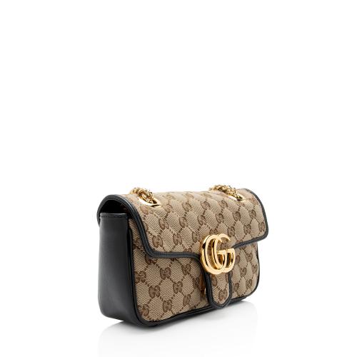 Gucci GG Canvas GG Marmont Mini Flap Shoulder Bag