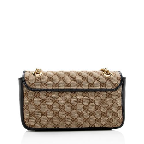 Gucci GG Canvas GG Marmont Small Flap Shoulder Bag