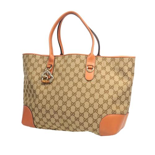 Gucci GG Canvas Heart Bit Tote