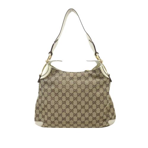 Gucci GG Canvas Horsebit Creole Hobo Bag