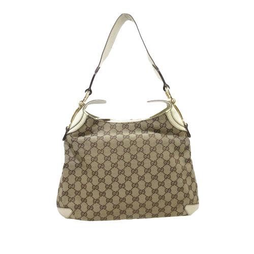 Gucci GG Canvas Horsebit Creole Hobo Bag