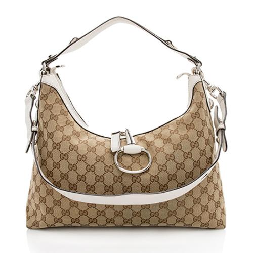 Gucci GG Canvas Icon Bit Medium Hobo