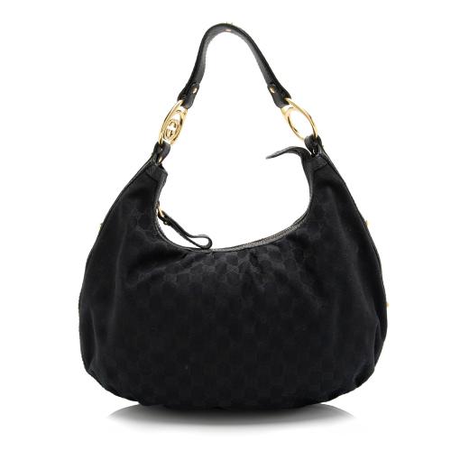 Gucci GG Canvas Interlocking G Medium Hobo