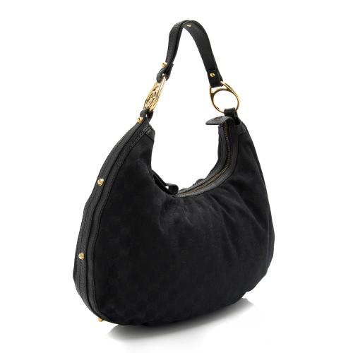 Gucci GG Canvas Interlocking G Medium Hobo