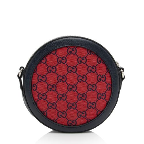 Gucci GG Canvas Interlocking G Patch Round Shoulder Bag