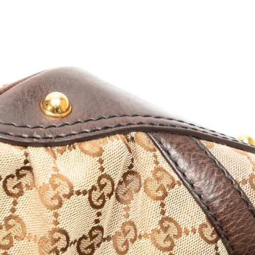 Gucci GG Canvas Jockey Shoulder Bag