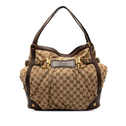 Gucci GG Canvas Jockey Shoulder Bag