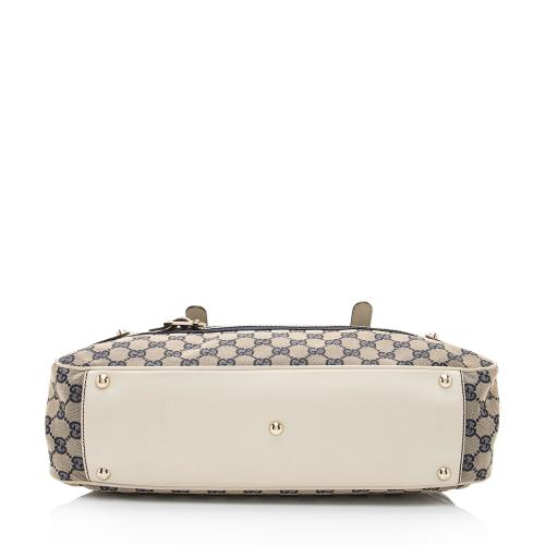 Gucci GG Canvas Leather Web Shoulder Bag