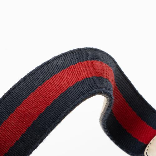 Gucci GG Canvas Leather Web Shoulder Bag