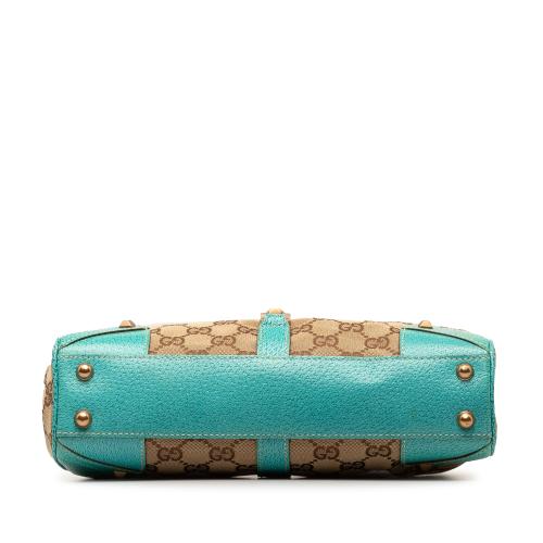 Gucci GG Canvas Nailhead Jackie Bardot Shoulder Bag