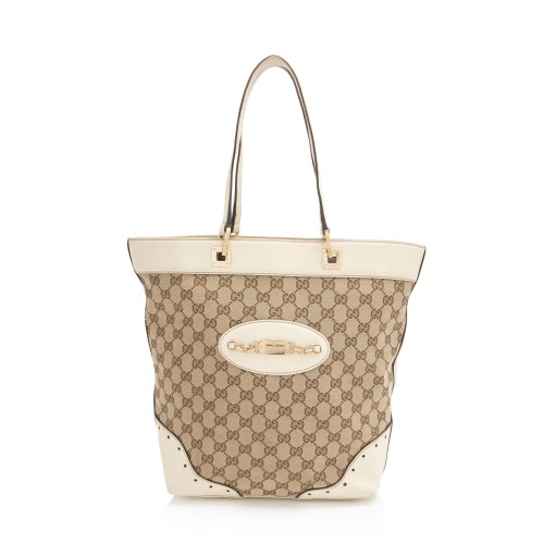 Gucci GG Canvas Punch Medium Tote