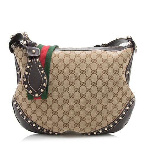 Gucci GG Canvas Studded Pelham Medium Messenger