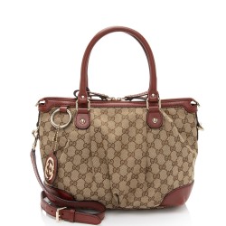 Gucci GG Canvas Sukey Medium Satchel