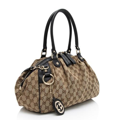 Gucci GG Canvas Sukey Satchel