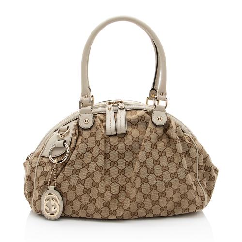 Gucci GG Canvas Sukey Satchel