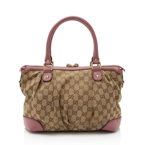 Gucci GG Canvas Sukey Medium Satchel