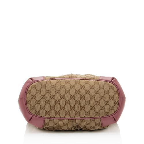 Gucci GG Canvas Sukey Medium Satchel