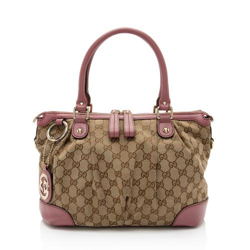 Gucci GG Canvas Sukey Medium Satchel