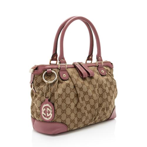 Gucci GG Canvas Sukey Medium Satchel