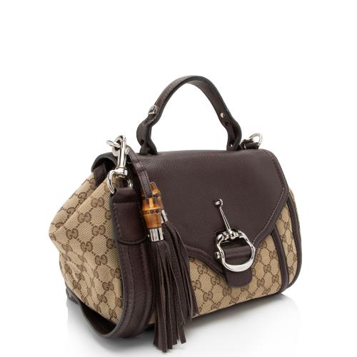 Gucci GG Canvas Techno Horsebit Top Handle