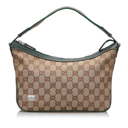 Gucci GG Canvas Web Baguette