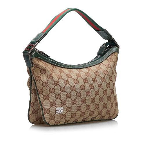 Gucci GG Canvas Web Baguette