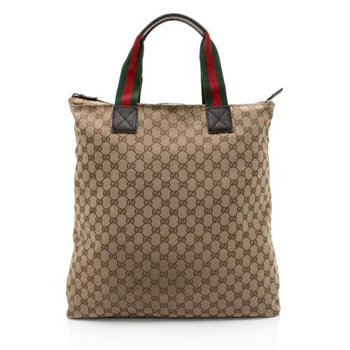 Gucci GG Canvas Web N/S Large Tote