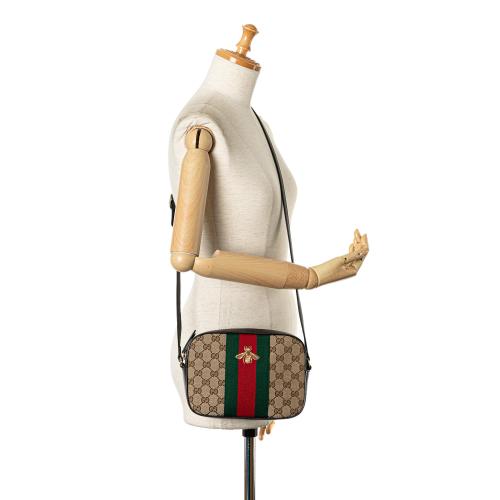 Gucci GG Canvas Webby Bee Crossbody Gucci Handbags Bag Borrow or Steal