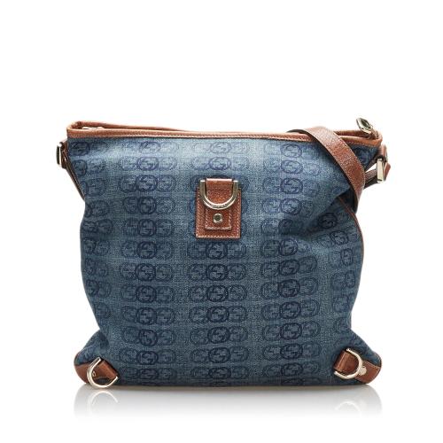 Gucci GG Denim Abbey D-Ring Crossbody Bag