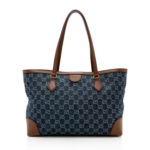 Gucci GG Denim Ophidia Medium Tote