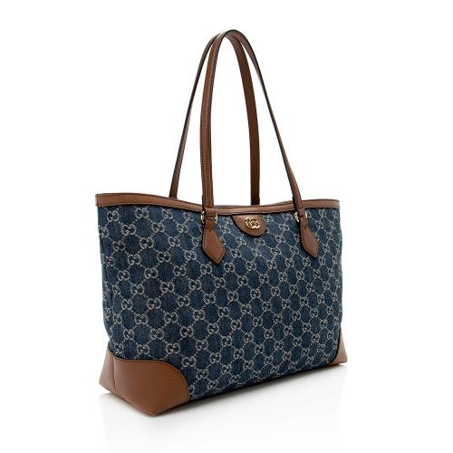 Gucci GG Denim Ophidia Medium Tote