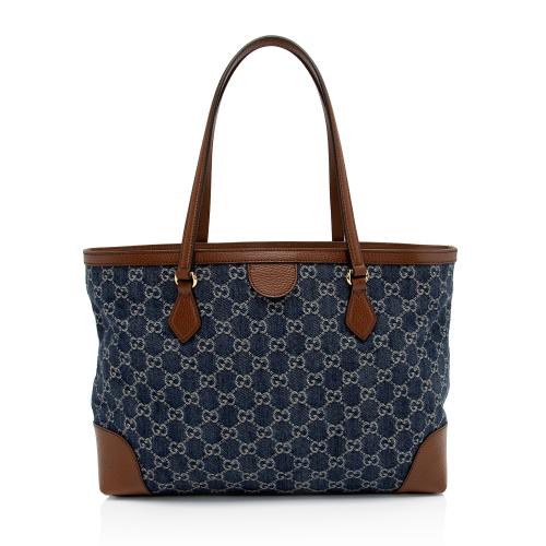 Gucci GG Denim Ophidia Medium Tote