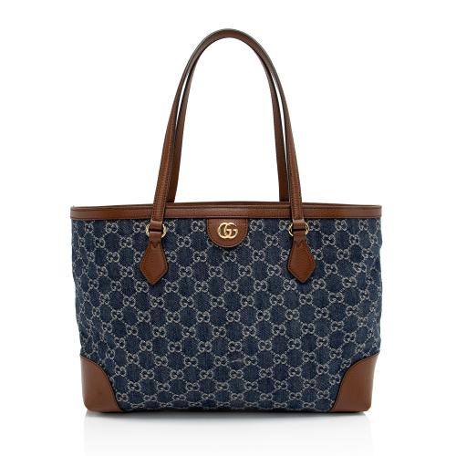 Gucci GG Denim Ophidia Medium Tote