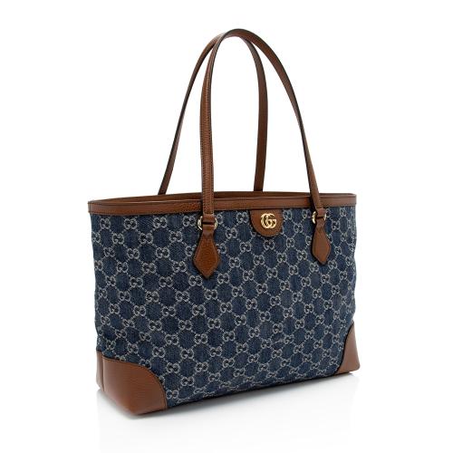 Gucci GG Denim Ophidia Medium Tote