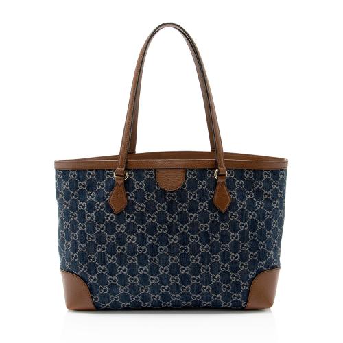 Gucci GG Denim Ophidia Medium Tote